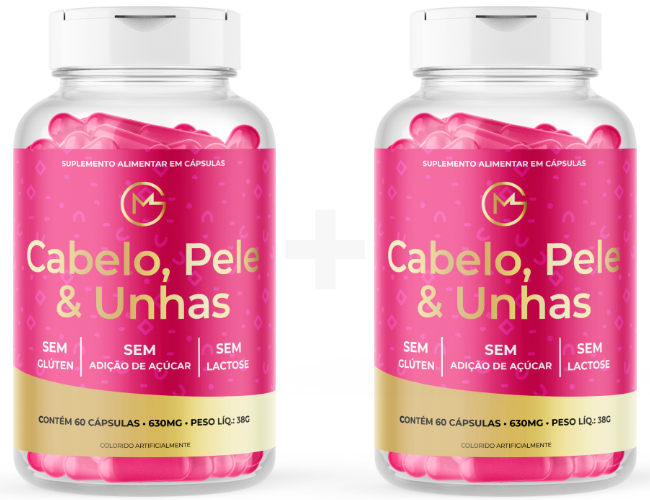 Kit Cabelo, Pele e Unhas - Compre 1 e Leve 2